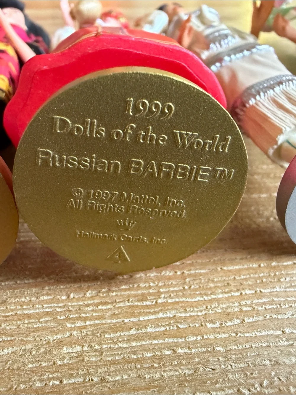 Set Of 6 Dolls Of The World Barbie & Keepsake Ornaments 1990s Hallmark Mattel